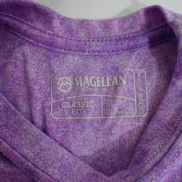 Magellan Outdoors Long Sleeve Classic Fit Shirt Girls Size M Purple Spell Out - Picture 4 of 5